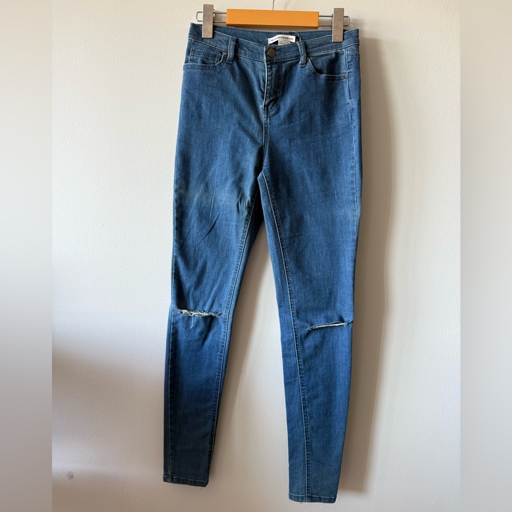 Revamped Distressed Blue Skinny Jeans